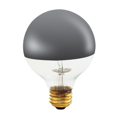 60W 120V G25 E26 Half Chrome Bulb by Bulbrite - Starlight Lighting USA and Canada